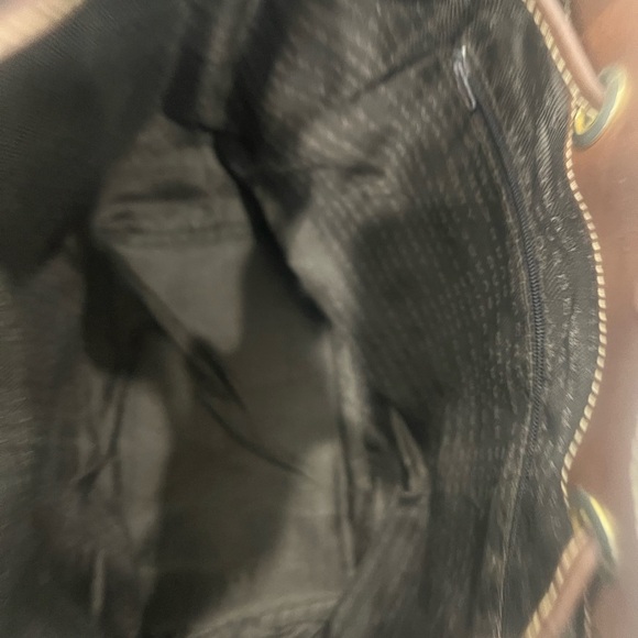 Burberry Beige/Brown Haymarket Check Canvas and Leather Drawstring Bucket Bag - Picture 10 of 15